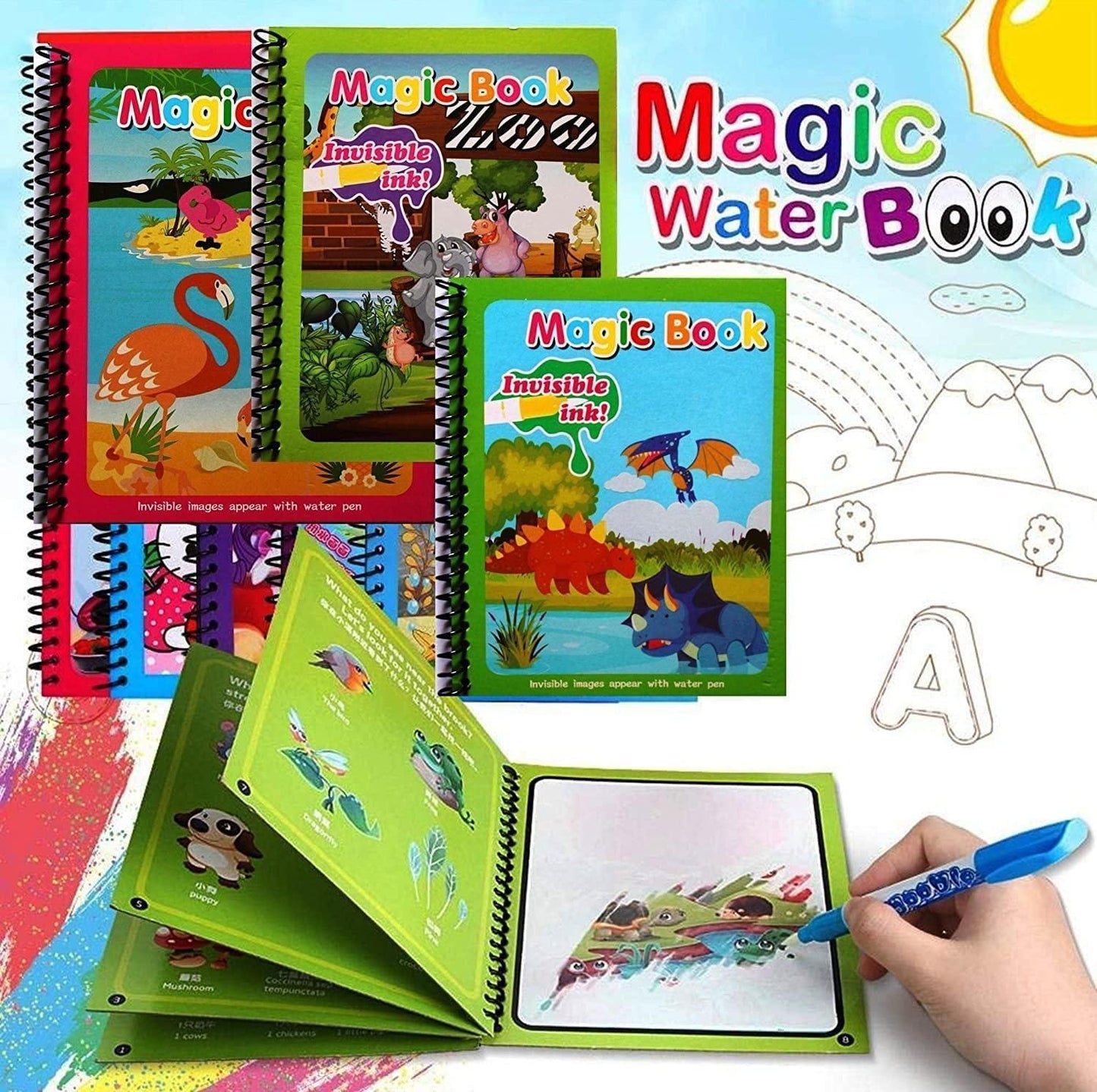 Reusable Magic Water Painting Book (BUY 1 GET 3 FREE)