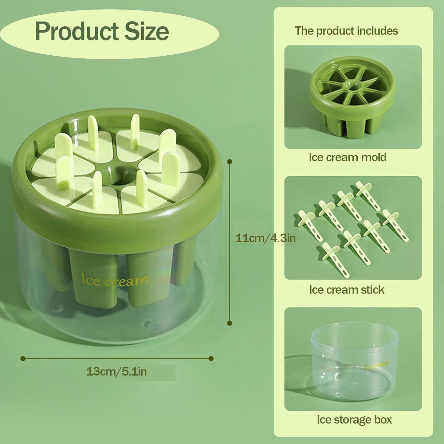 Reusable Ice Pop Moulds (Buy 3 Get 5 free)